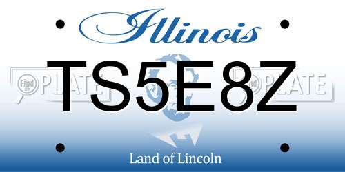 TS5E8Z Illinois License Plate