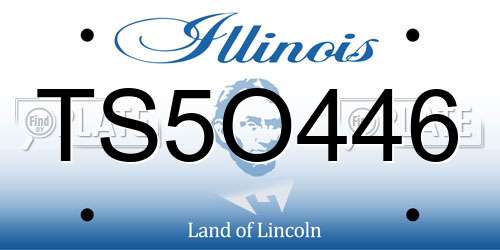 TS5O446 Illinois License Plate