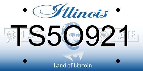 TS5O921 Illinois License Plate