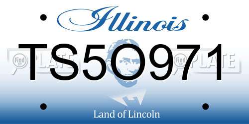 TS5O971 Illinois License Plate