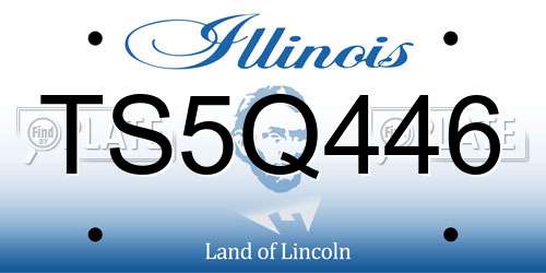 TS5Q446 Illinois License Plate