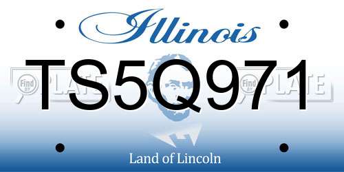 TS5Q971 Illinois License Plate
