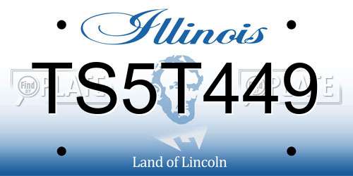 TS5T449 Illinois License Plate