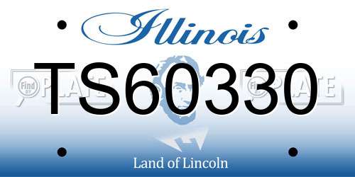 TS60330 Illinois License Plate