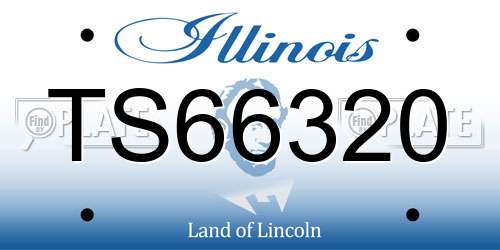 TS66320 Illinois License Plate