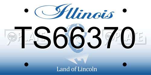 TS66370 Illinois License Plate