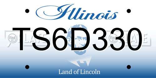 TS6D330 Illinois License Plate