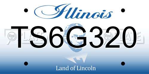 TS6G320 Illinois License Plate