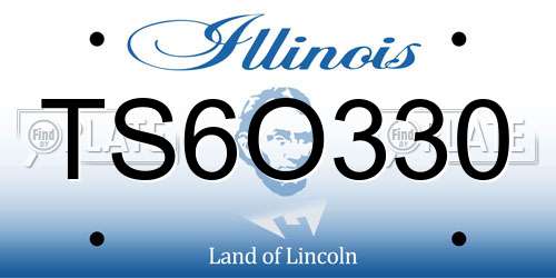 TS6O330 Illinois License Plate