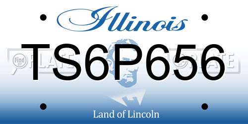 TS6P656 Illinois License Plate
