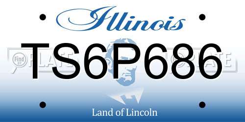 TS6P686 Illinois License Plate