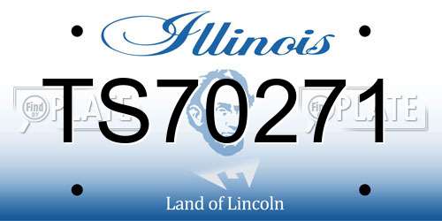 TS70271 Illinois License Plate