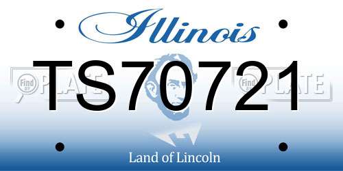 TS70721 Illinois License Plate