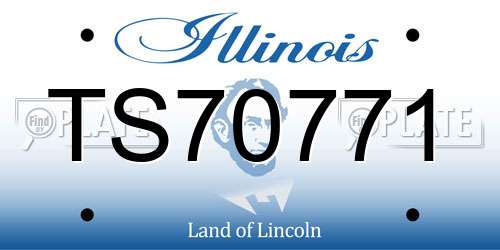TS70771 Illinois License Plate