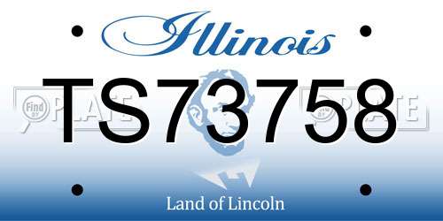 TS73758 Illinois License Plate