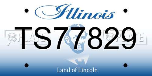 TS77829 Illinois License Plate