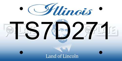 TS7D271 Illinois License Plate