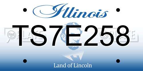 TS7E258 Illinois License Plate