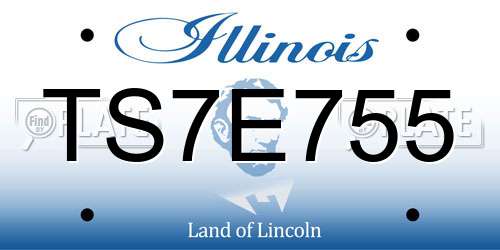 TS7E755 Illinois License Plate