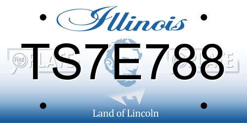TS7E788 Illinois License Plate