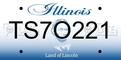 TS7O221 Illinois License Plate
