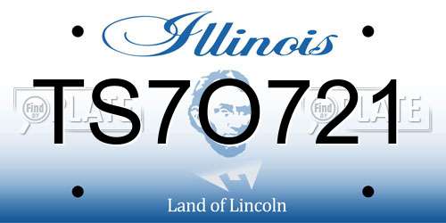 TS7O721 Illinois License Plate
