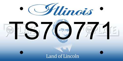 TS7O771 Illinois License Plate