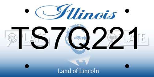 TS7Q221 Illinois License Plate