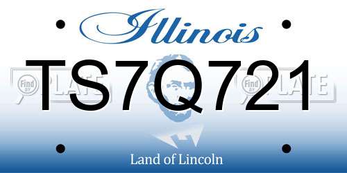 TS7Q721 Illinois License Plate