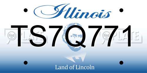 TS7Q771 Illinois License Plate