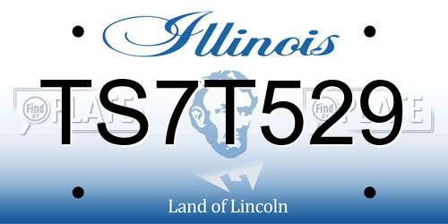 TS7T529 Illinois License Plate