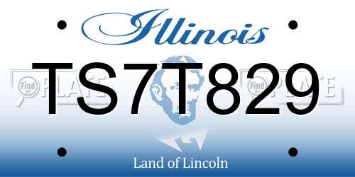 TS7T829 Illinois License Plate