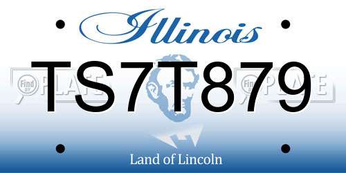 TS7T879 Illinois License Plate