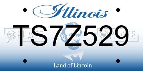 TS7Z529 Illinois License Plate