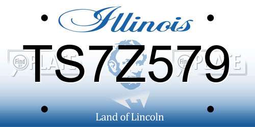 TS7Z579 Illinois License Plate