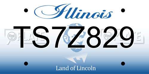 TS7Z829 Illinois License Plate