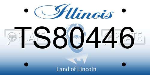 TS80446 Illinois License Plate