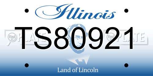 TS80921 Illinois License Plate
