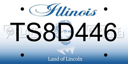 TS8D446 Illinois License Plate