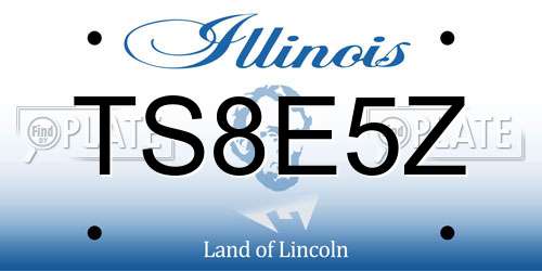 TS8E5Z Illinois License Plate