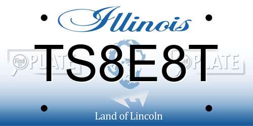 TS8E8T Illinois License Plate