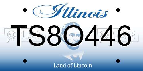 TS8O446 Illinois License Plate