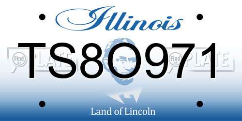 TS8O971 Illinois License Plate