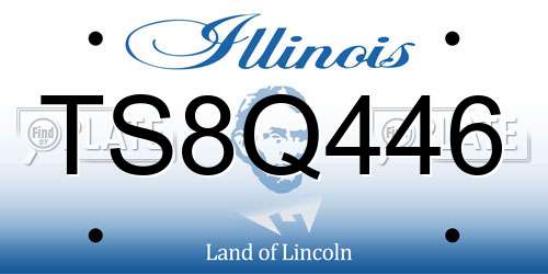 TS8Q446 Illinois License Plate
