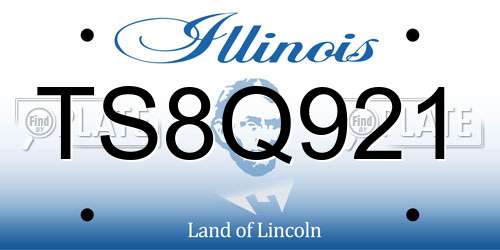 TS8Q921 Illinois License Plate