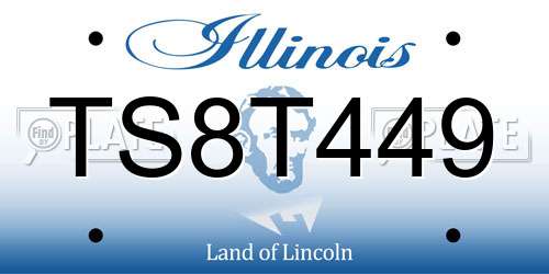 TS8T449 Illinois License Plate
