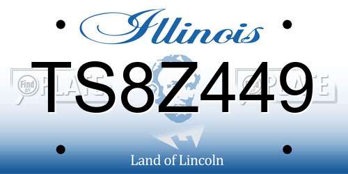 TS8Z449 Illinois License Plate