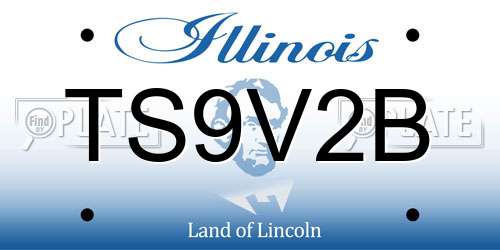 TS9V2B Illinois License Plate