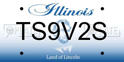 TS9V2S Illinois License Plate