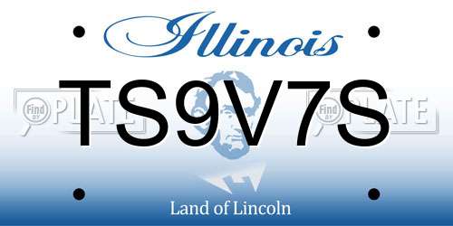 TS9V7S Illinois License Plate